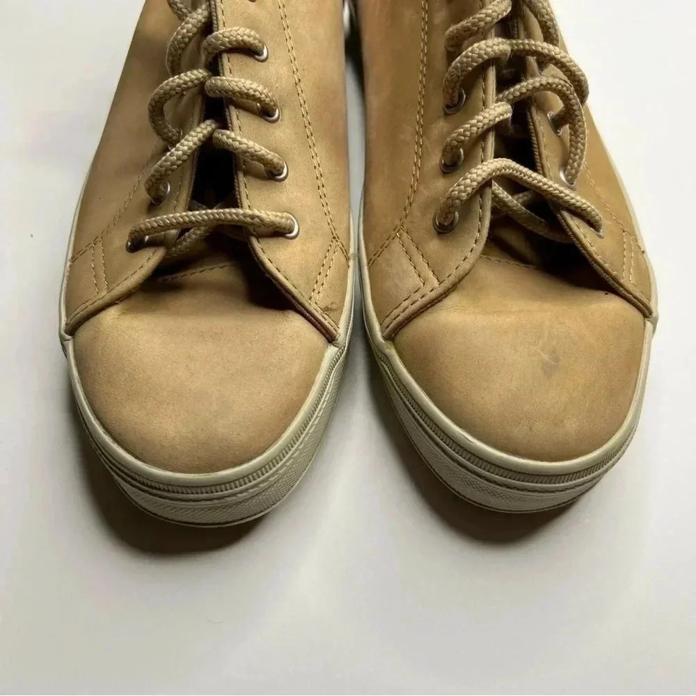 Keds Suede Leather Lace Up Sneakers Tan Beige 7.5 - Picture 3 of 6